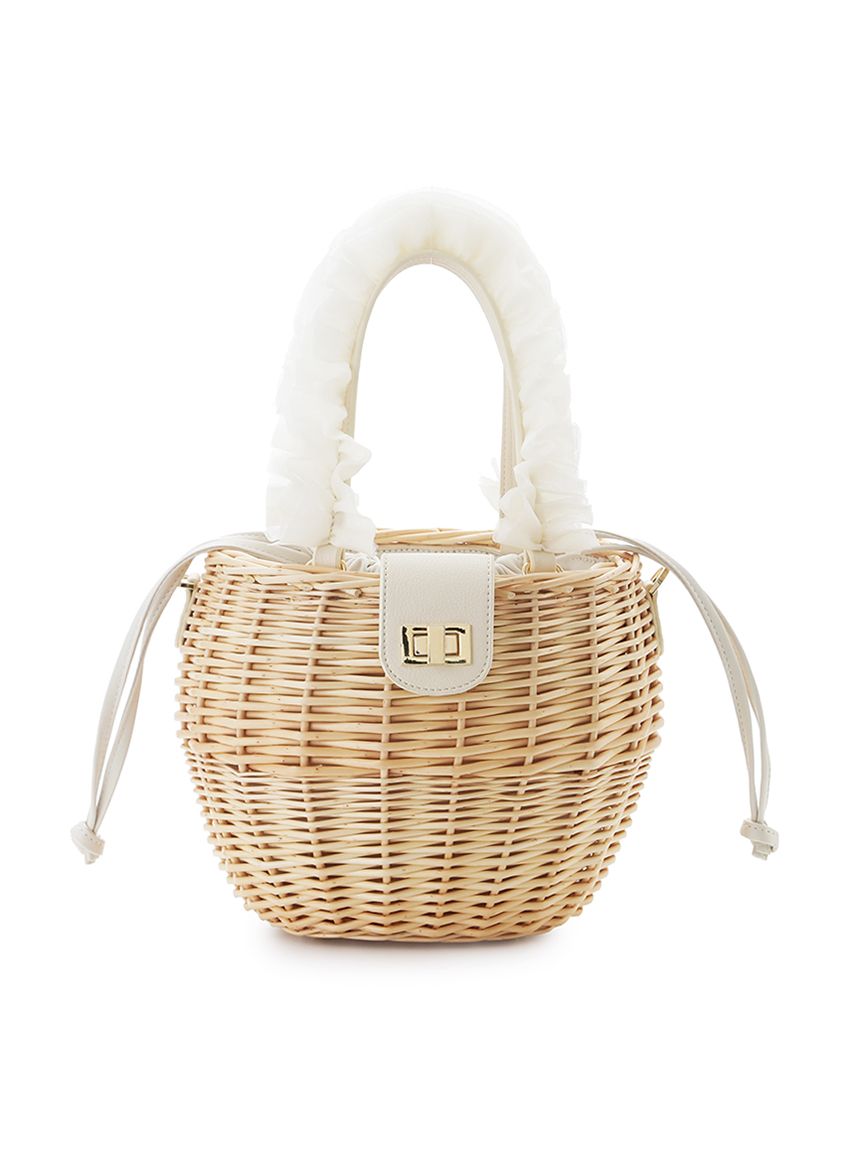 フリルチュールハンドルカゴバッグ(ハンドバッグ)｜BAGS（バッグ