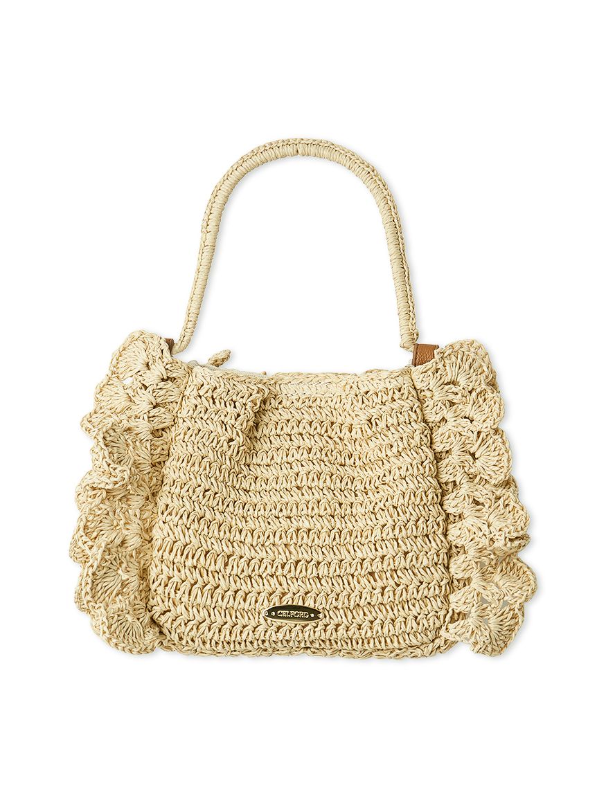 かぎ編みペーパーフリルバッグ(ハンドバッグ)｜BAGS（バッグ