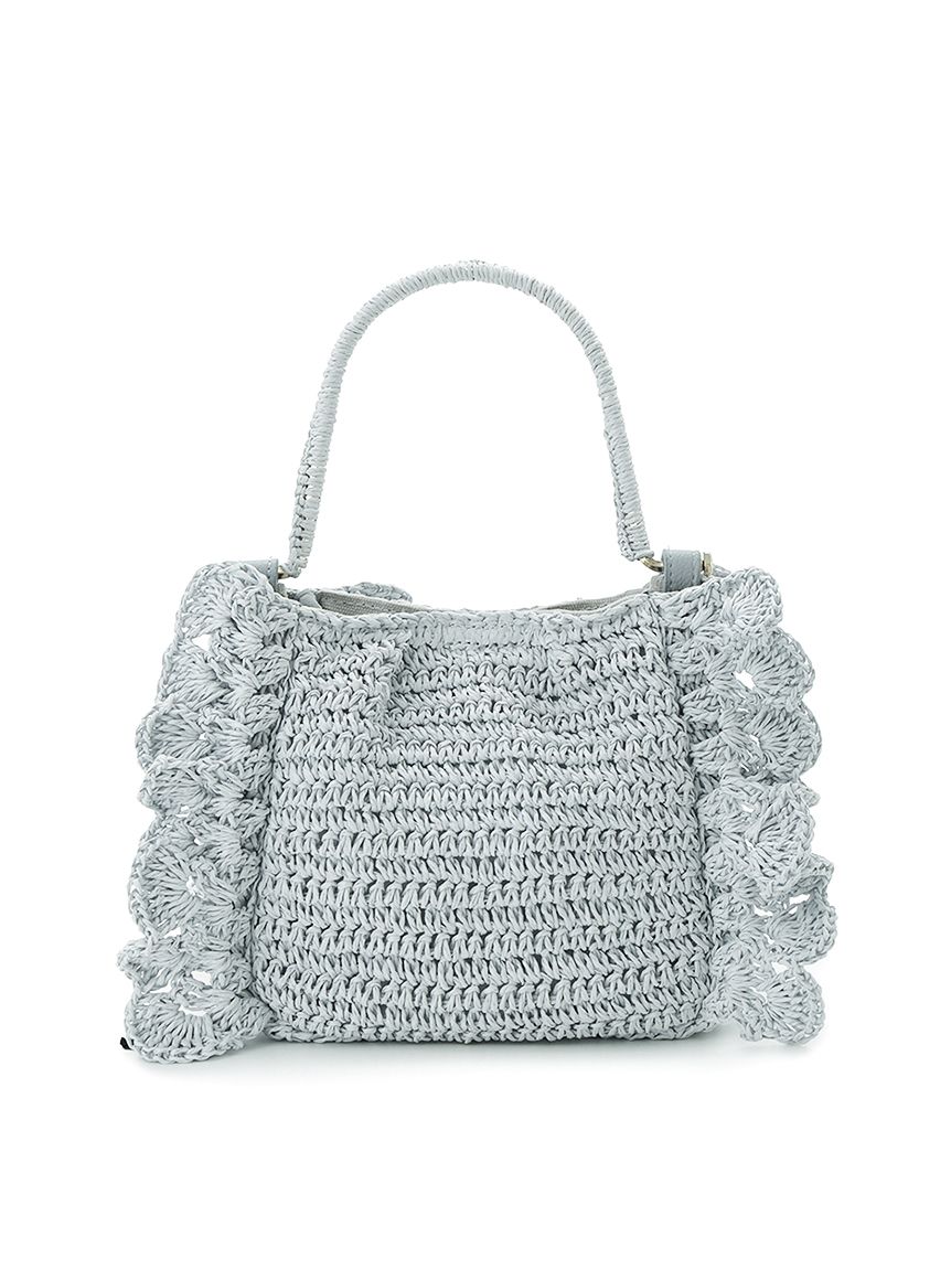 かぎ編みペーパーフリルバッグ(ハンドバッグ)｜BAGS（バッグ