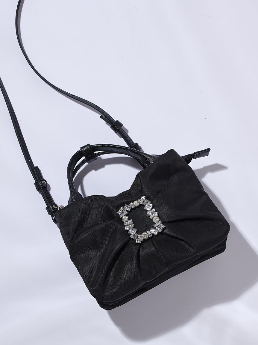 CELFORD ビジュ付きハンドバッグ ビジュー付きリボンショルダーバッグ(ハンドバッグ)｜BAGS（バッグ