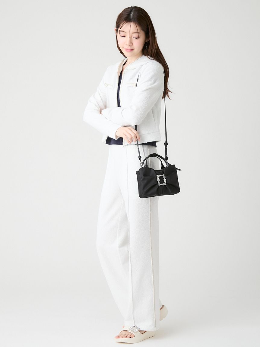 ☆入手困難☆ANTEPRIMAビジューリボン付き ビジュー付きリボンショルダーバッグ(ハンドバッグ)｜BAGS（バッグ