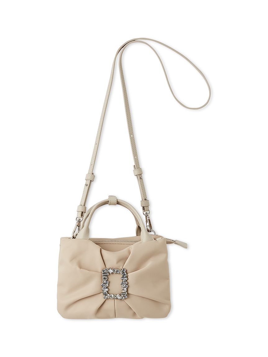 ビジュー付きリボンショルダーバッグ(ハンドバッグ)｜BAGS（バッグ