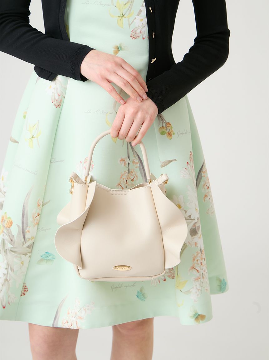 ショルダー付ワンハンドルフリルバッグ(ハンドバッグ)｜BAGS（バッグ