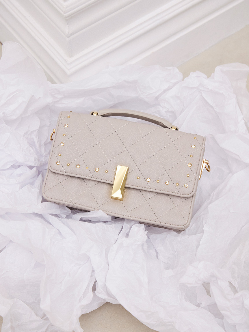 リュタン】ビジュースタッズミニショルダー(ハンドバッグ)｜BAGS