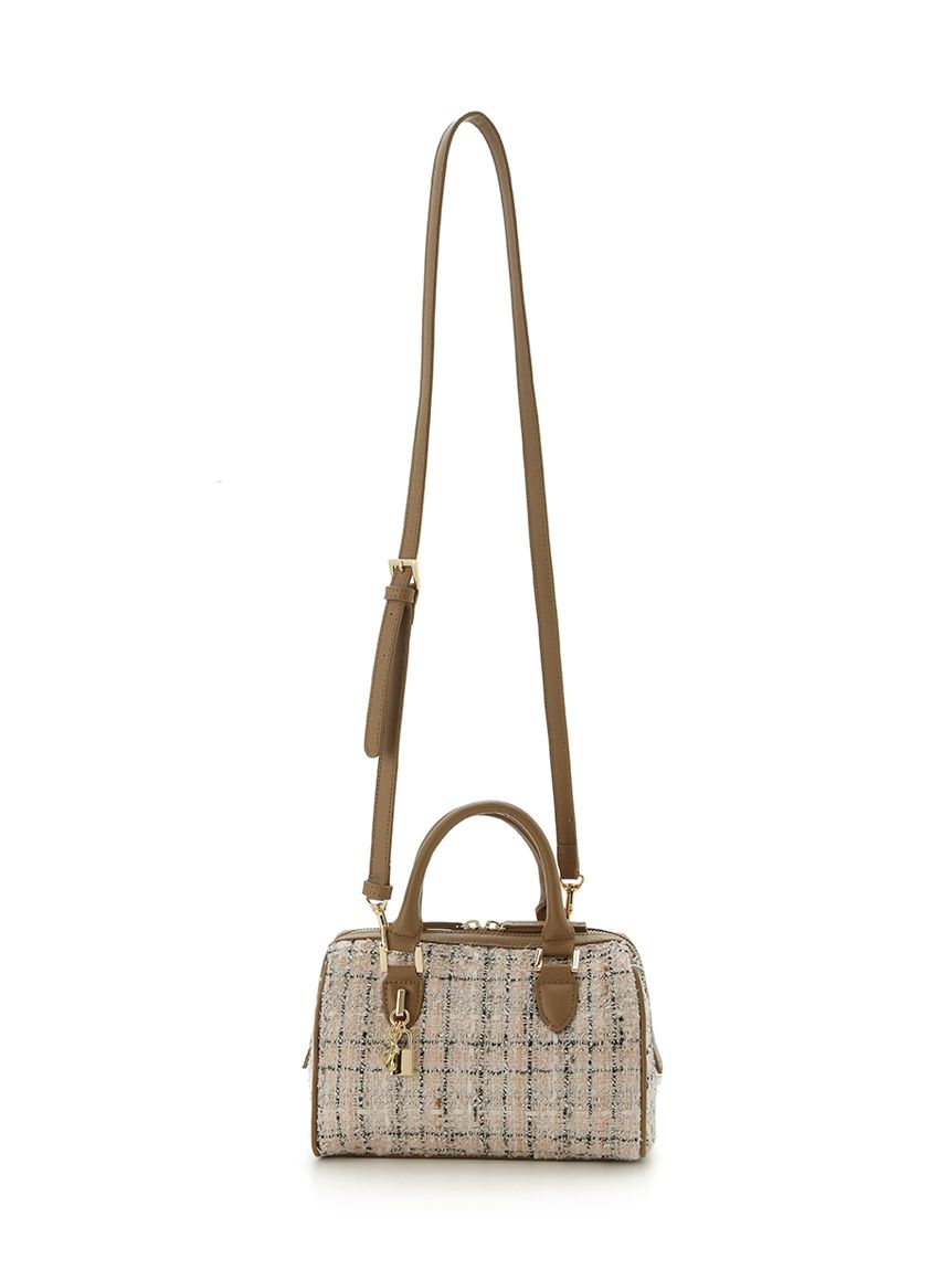 メタルチャームツイードミニボストンバッグ(ハンドバッグ)｜BAGS