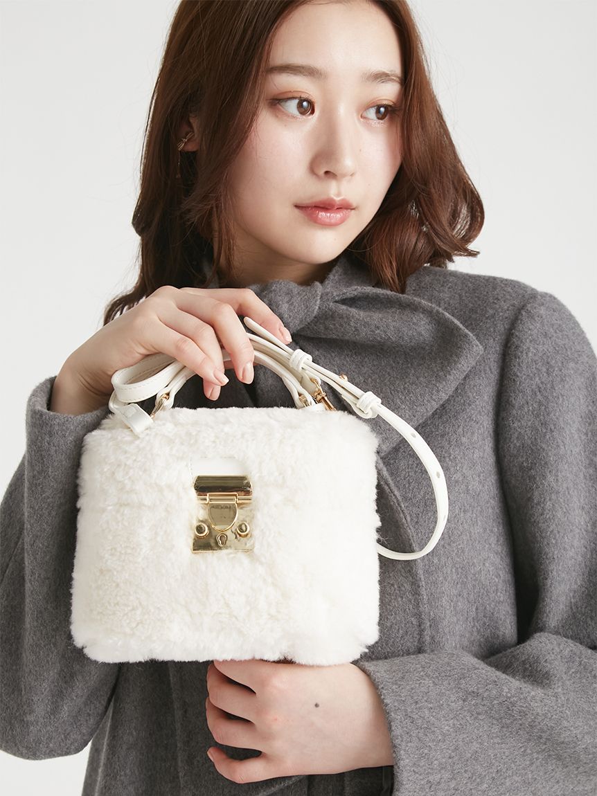 フェイクファーミニバニティバッグ(ハンドバッグ)｜BAGS（バッグ