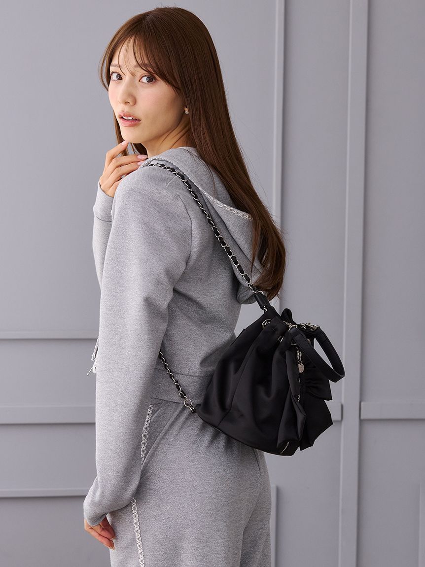 リボンディテールミニリュックサック(ハンドバッグ)｜BAGS（バッグ
