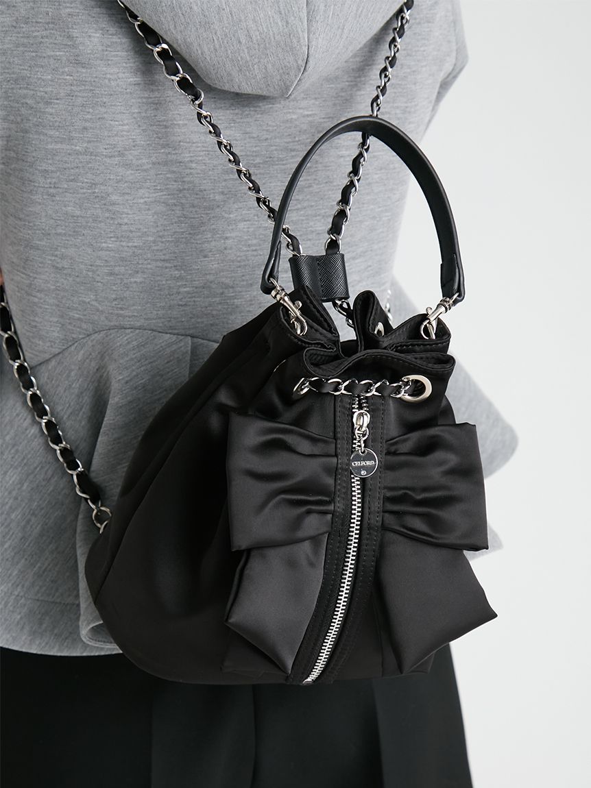 リボンディテールミニリュックサック(ハンドバッグ)｜BAGS（バッグ