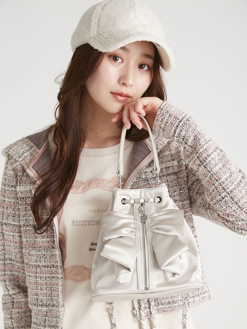 リボンディテールミニリュックサック(ハンドバッグ)｜BAGS（バッグ