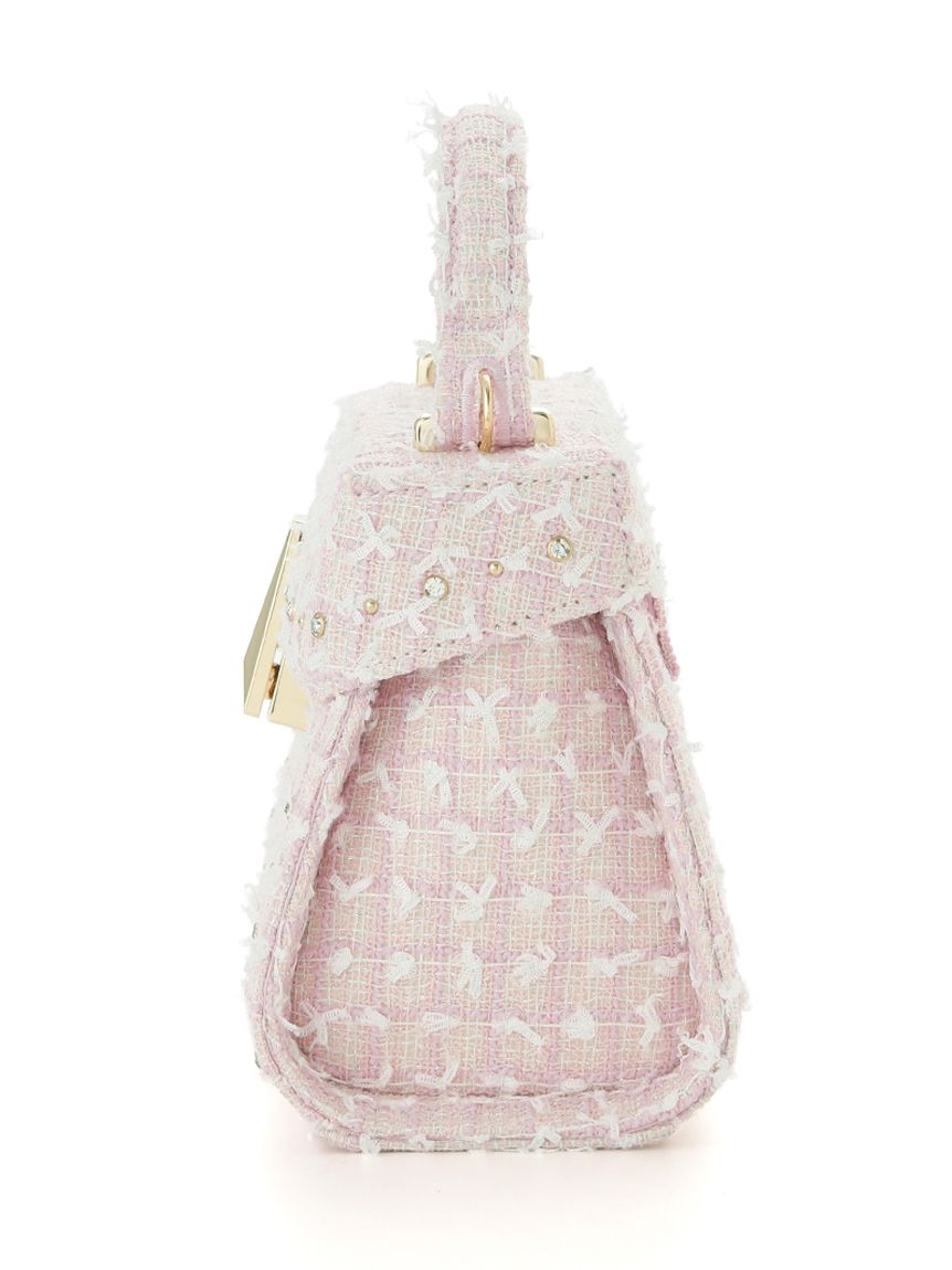リュタン】ビジュースタッズツイードポシェット(ハンドバッグ)｜BAGS