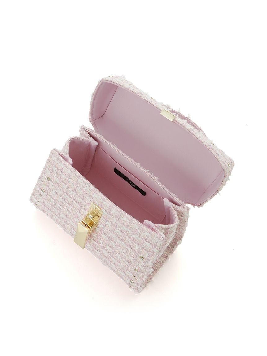 リュタン】ビジュースタッズツイードポシェット(ハンドバッグ)｜BAGS
