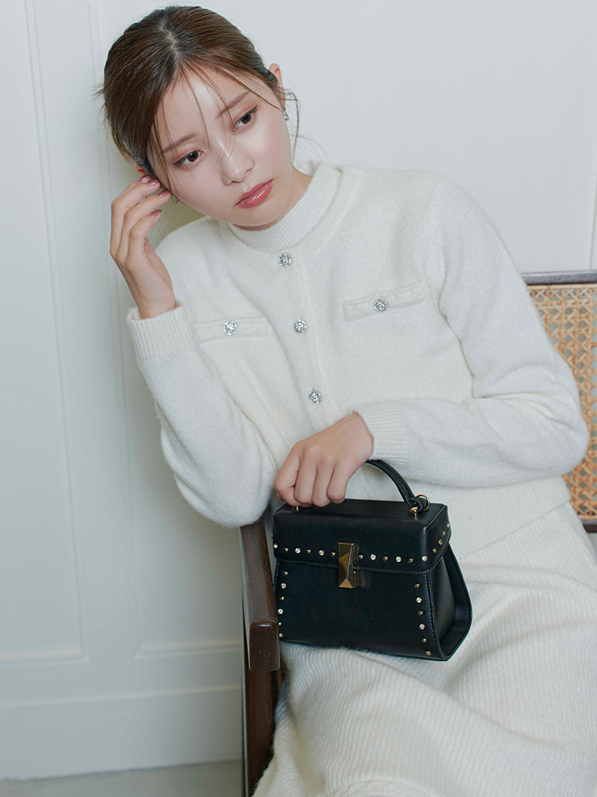 リュタン】ビジュースタッズポシェット（M）(ハンドバッグ)｜BAGS