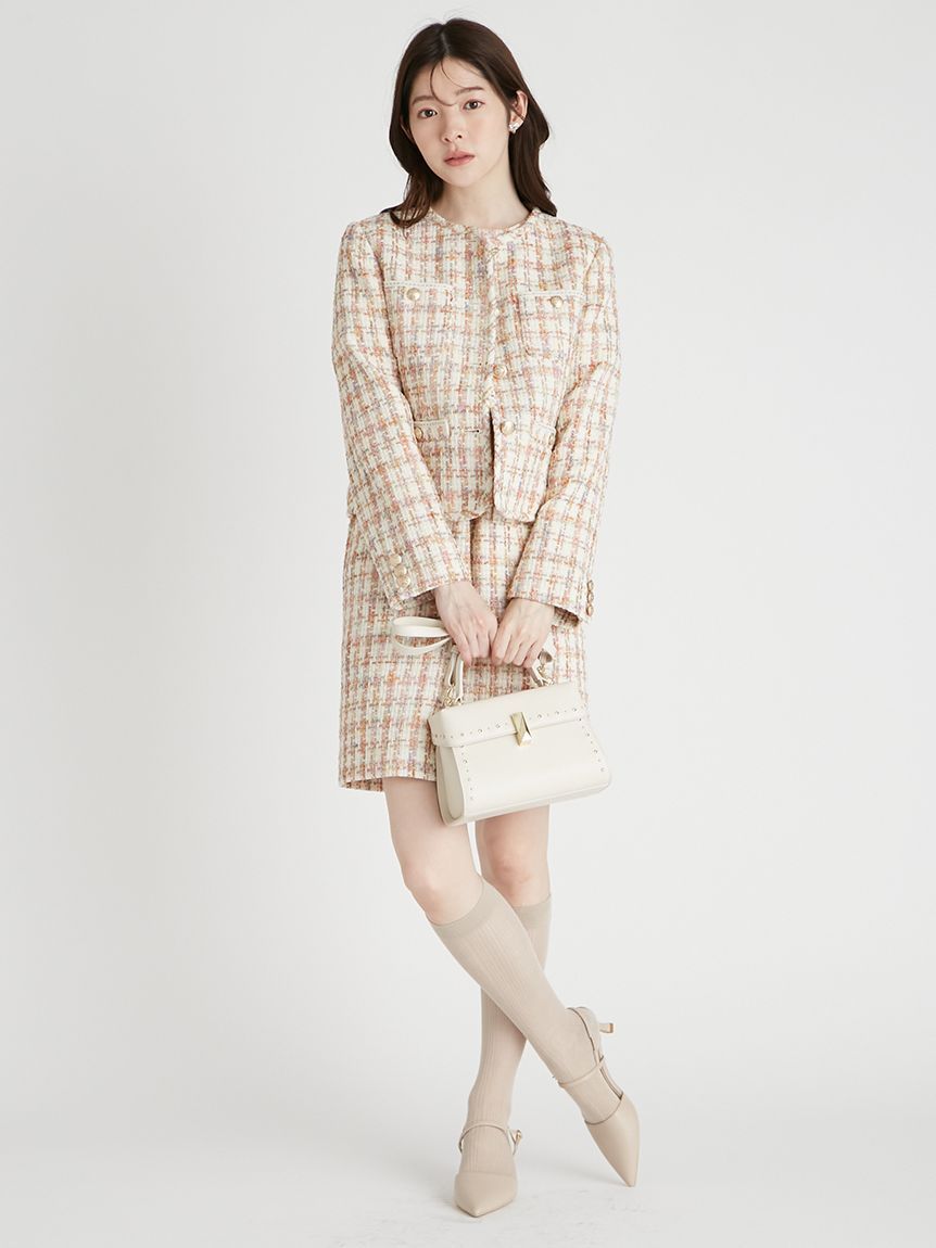 リュタン】ビジュースタッズポシェット（M）(ハンドバッグ)｜BAGS