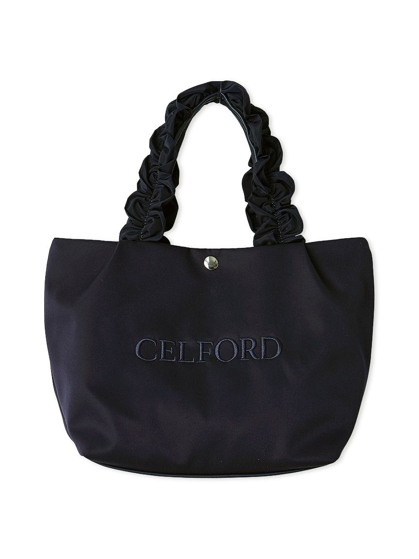 WEB限定カラー】【プリュム】フリルラメ刺繍トートバッグ（small