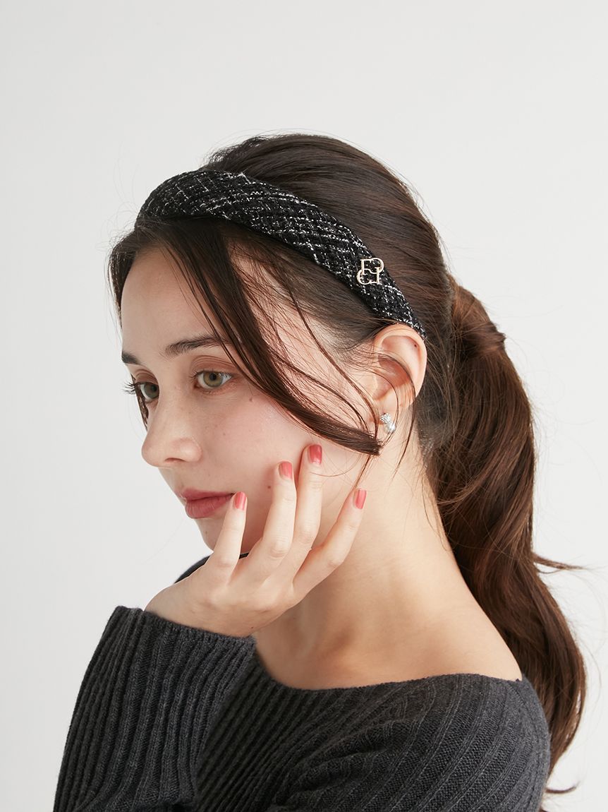 ロゴメタル付きツイードカチューシャ(ヘアアクセサリー)｜ACCESSORIES（アクセサリー）｜CELFORD（セルフォード）の通販サイト 【公式】