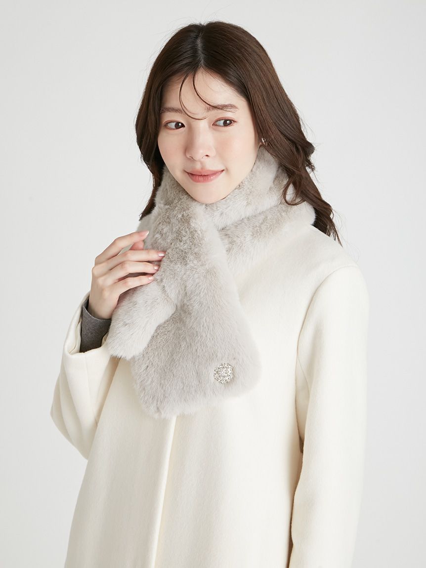 セルフォード　ビジューブローチ付きフェイクファーストール　2024 楽天市場】【即日出荷】(12%OFF) CELFORD セルフォード ビジュー