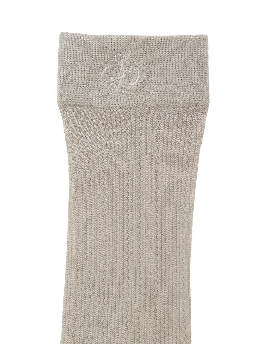 カリグラフィーロゴ刺繍ソックス(FASHION GOODS（ファッショングッズ