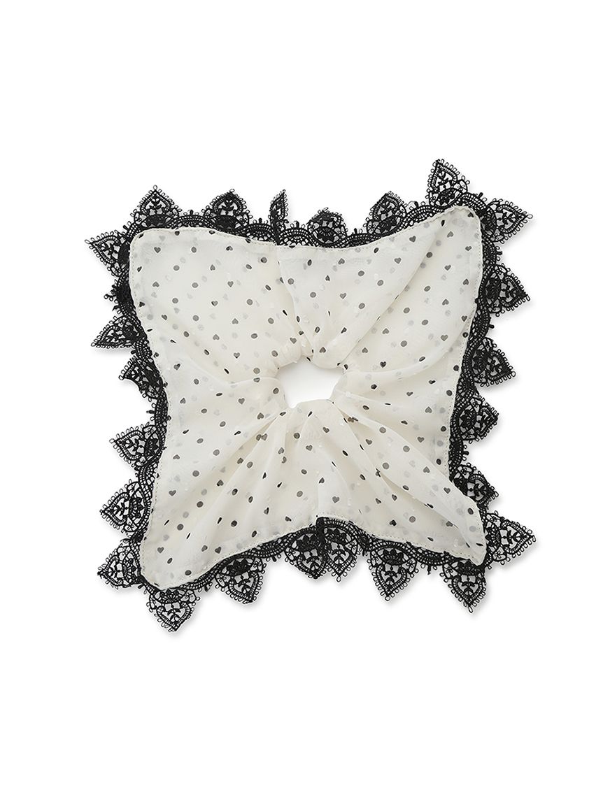 ハートプリントレースシュシュ(ヘアアクセサリー)｜ACCESSORIES