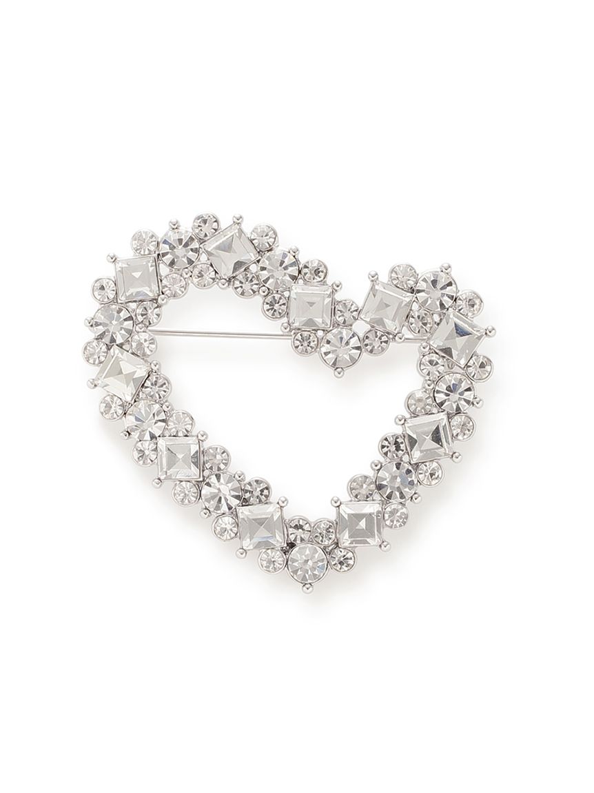 ランダムビジューハートブローチ(ブローチ)｜ACCESSORIES