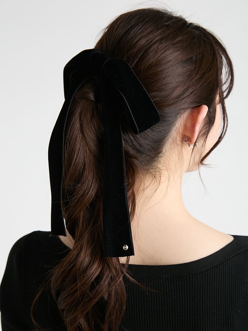 2WAYベルベットリボンブローチ(ヘアアクセサリー)｜ACCESSORIES