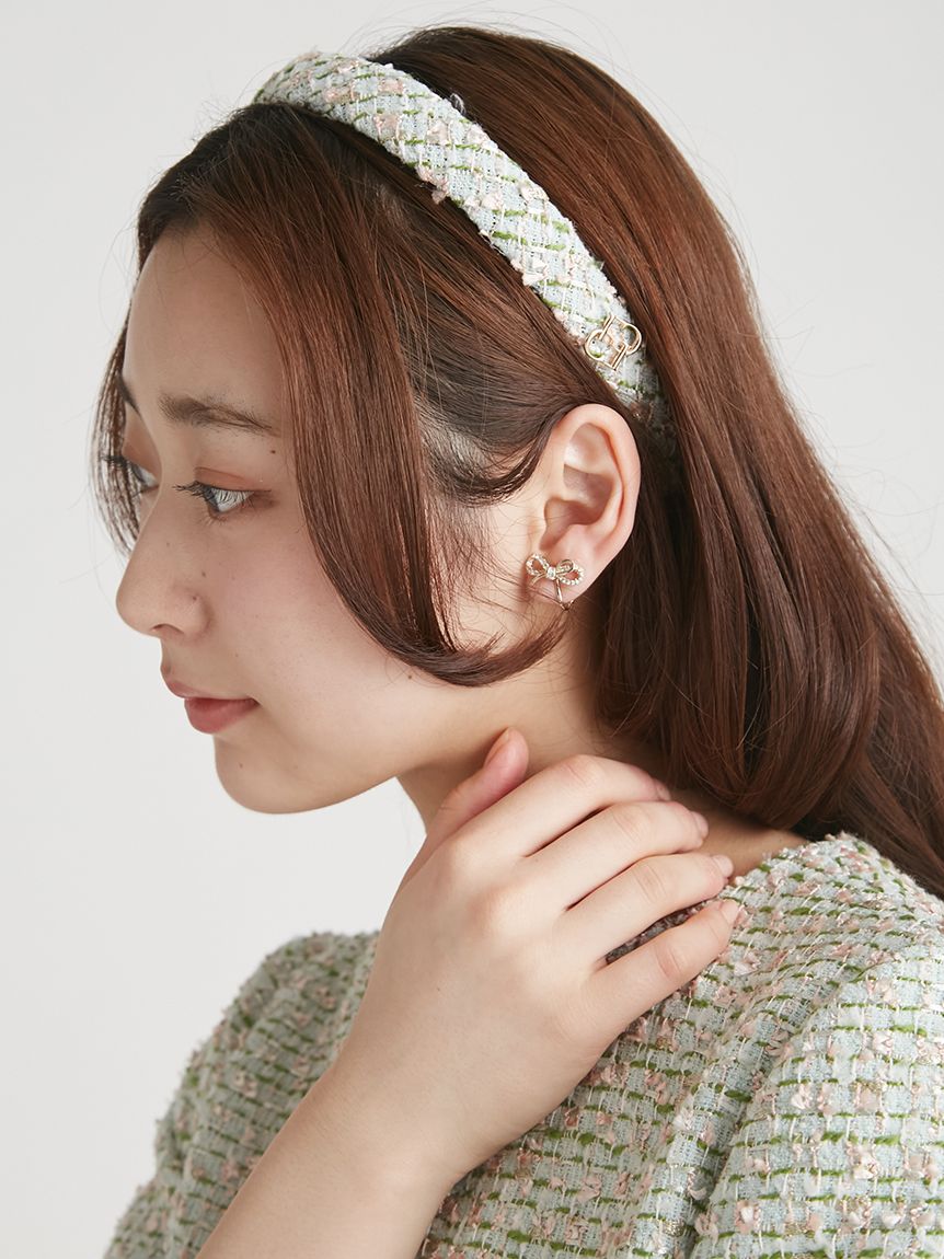 メタルポイントツイードカチューシャ(カチューシャ)｜ACCESSORY