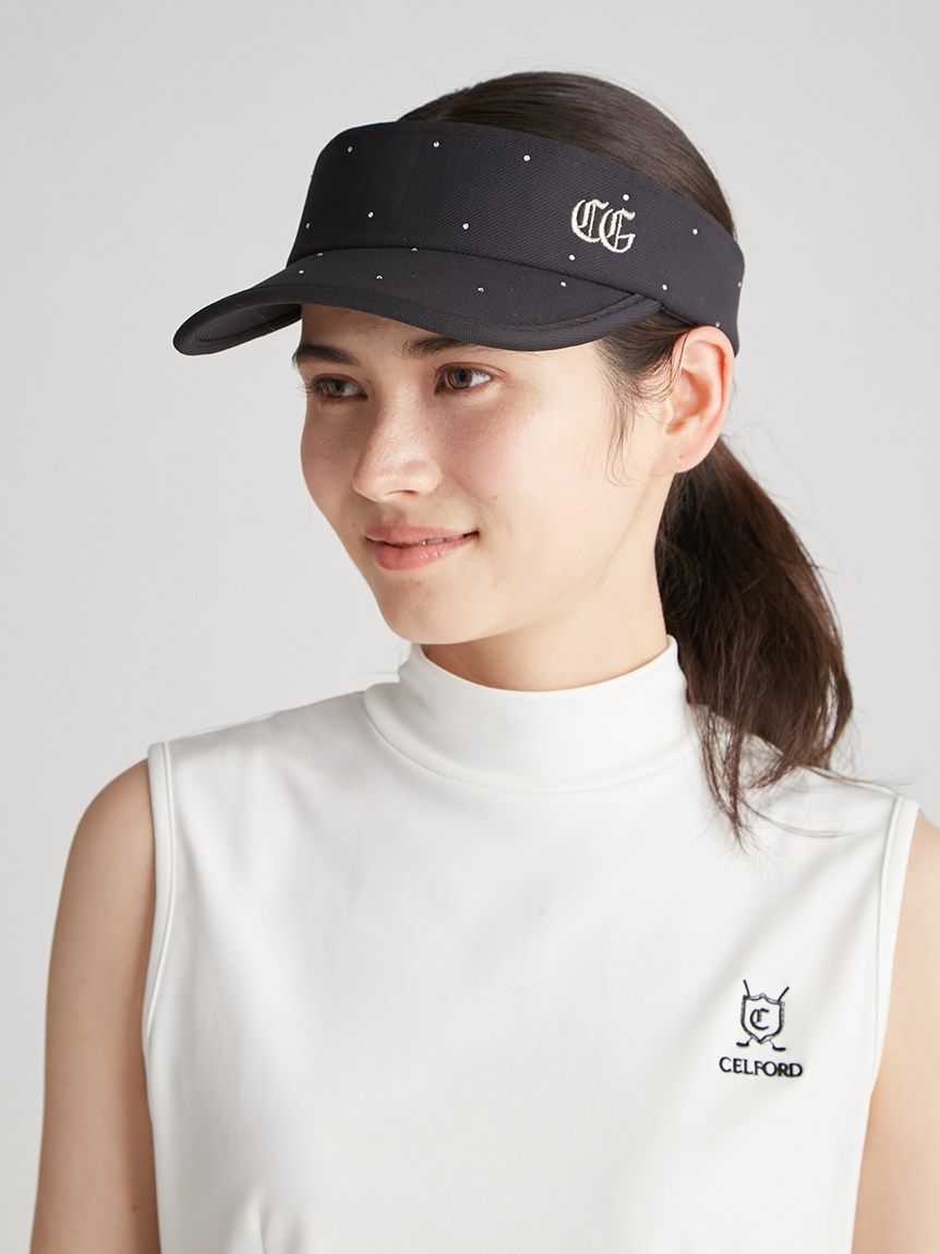 CELFORD GOLF】 ラインストーンサンバイザー(グッズ)｜ゴルフ｜CELFORD