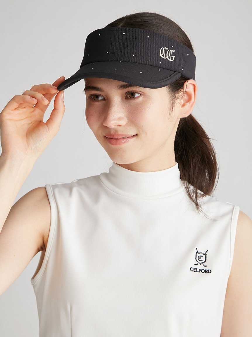 CELFORD GOLF】 ラインストーンサンバイザー(グッズ)｜ゴルフ｜CELFORD