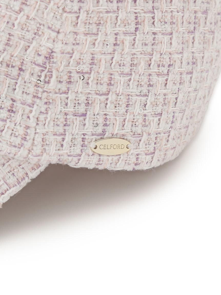 ロゴメタル付きツイードキャップ(帽子)｜FASHION GOODS（ファッション