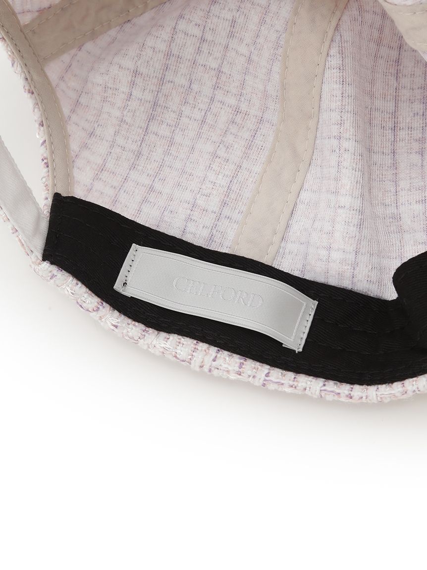 ロゴメタル付きツイードキャップ(帽子)｜FASHION GOODS（ファッション