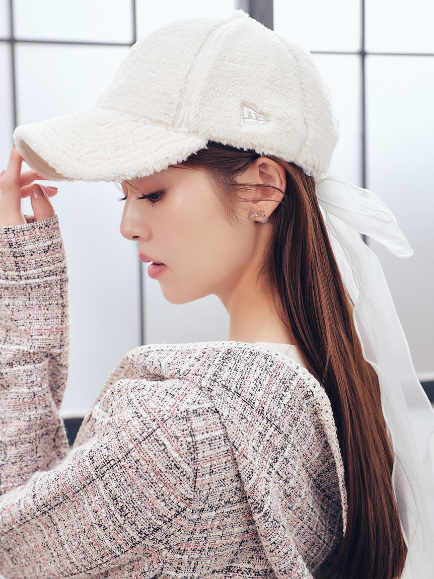 CELFORD|NEWERA】コラボシアーリボン付きボアキャップ(帽子)｜FASHION