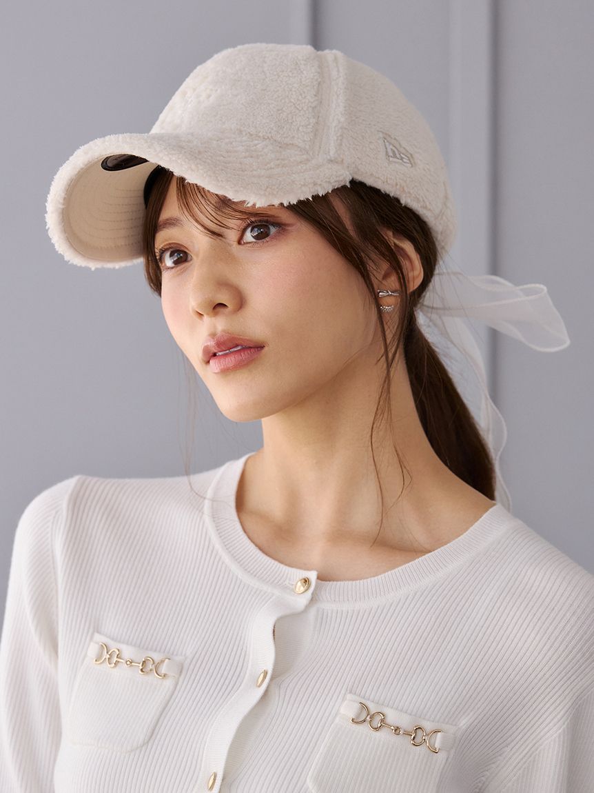 CELFORD|NEWERA】コラボシアーリボン付きボアキャップ(キャップ)｜HAT