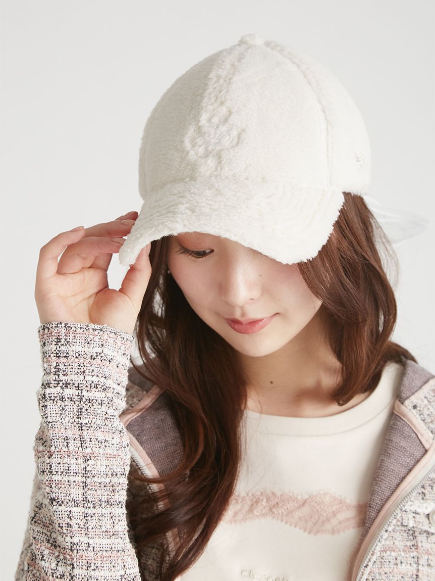 CELFORD|NEWERA】コラボシアーリボン付きボアキャップ(キャップ)｜HAT