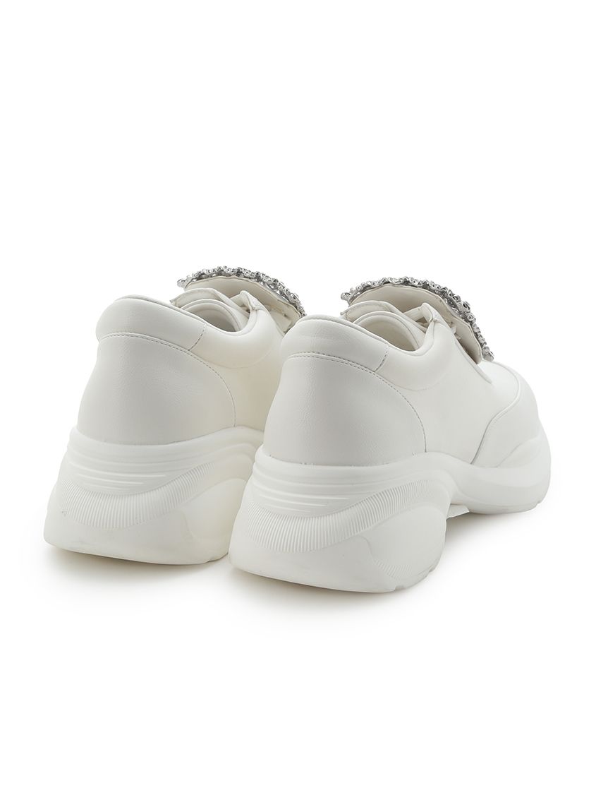 セルフォード　ビジューベージュ スタッズ付き スニーカー ビジュー付きインソールスニーカー(スニーカー)｜SHOES