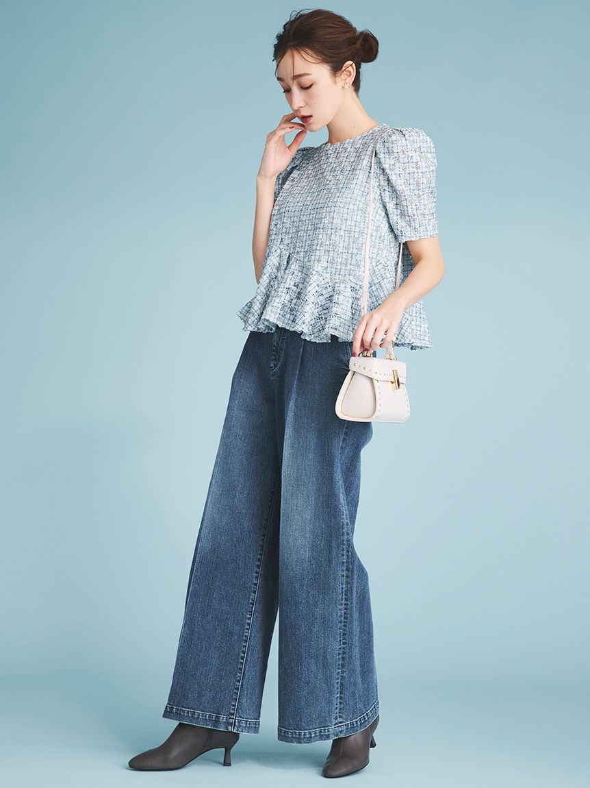 CELFORD ロゴチャーム付きストレッチショートブーツ ロゴチャーム付きストレッチショートブーツ(ブーツ)｜SHOES