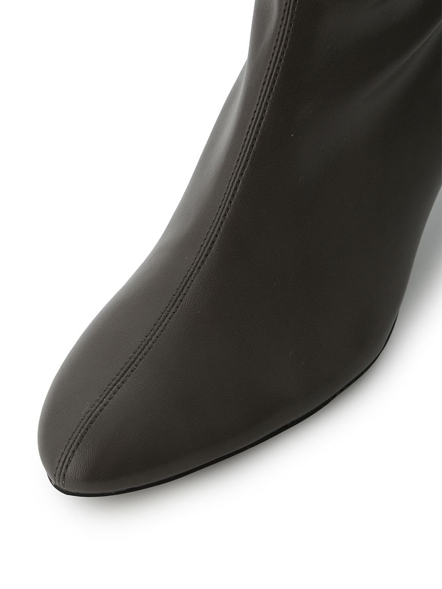 ロゴチャーム付きストレッチショートブーツ(ブーツ)｜SHOES