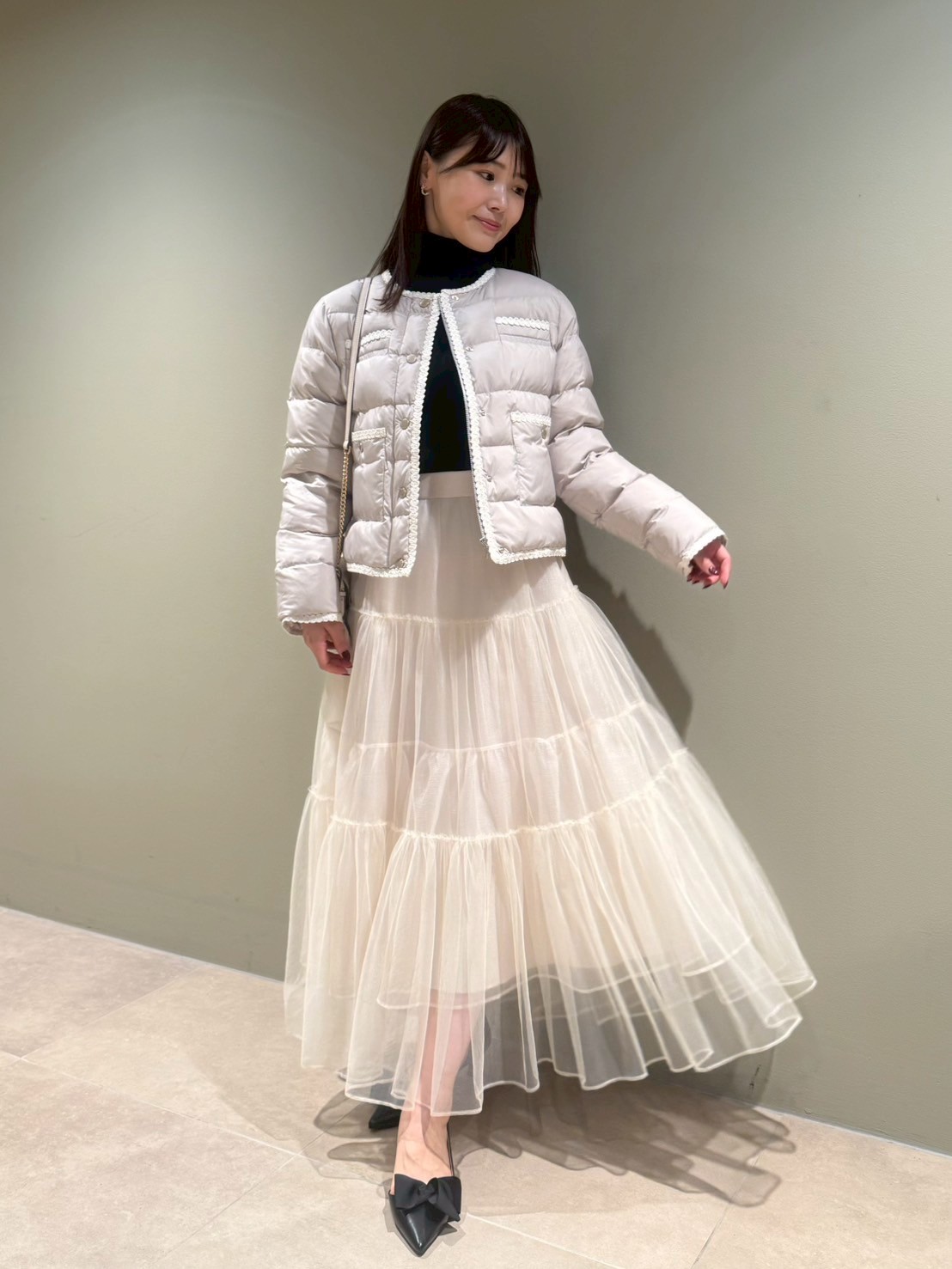 セルフォード CELFORD リボンビジューカッティングパンプス ブラック リボンクリップ付きパンプス(パンプス)｜SHOES（シューズ