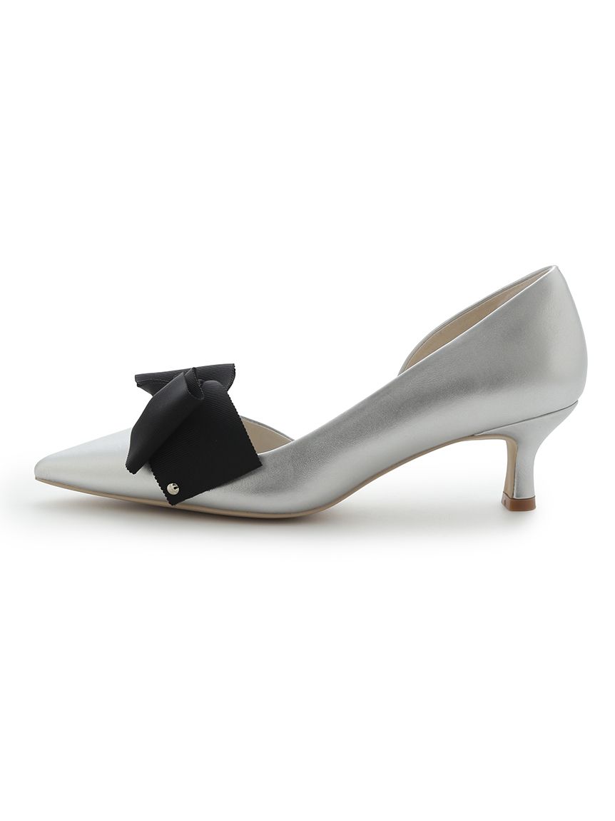 セルフォード CELFORD リボンビジューカッティングパンプス ブラック リボンクリップ付きパンプス(パンプス)｜SHOES（シューズ