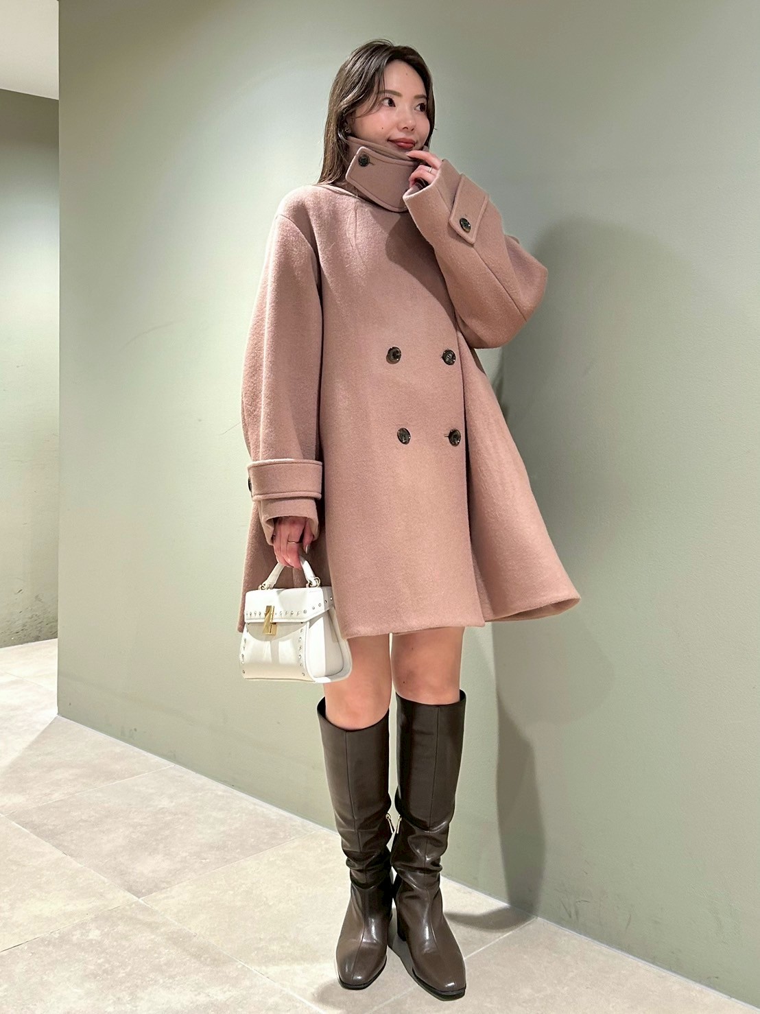 ロゴメタル付きロングブーツ(ブーツ)｜SHOES（シューズ