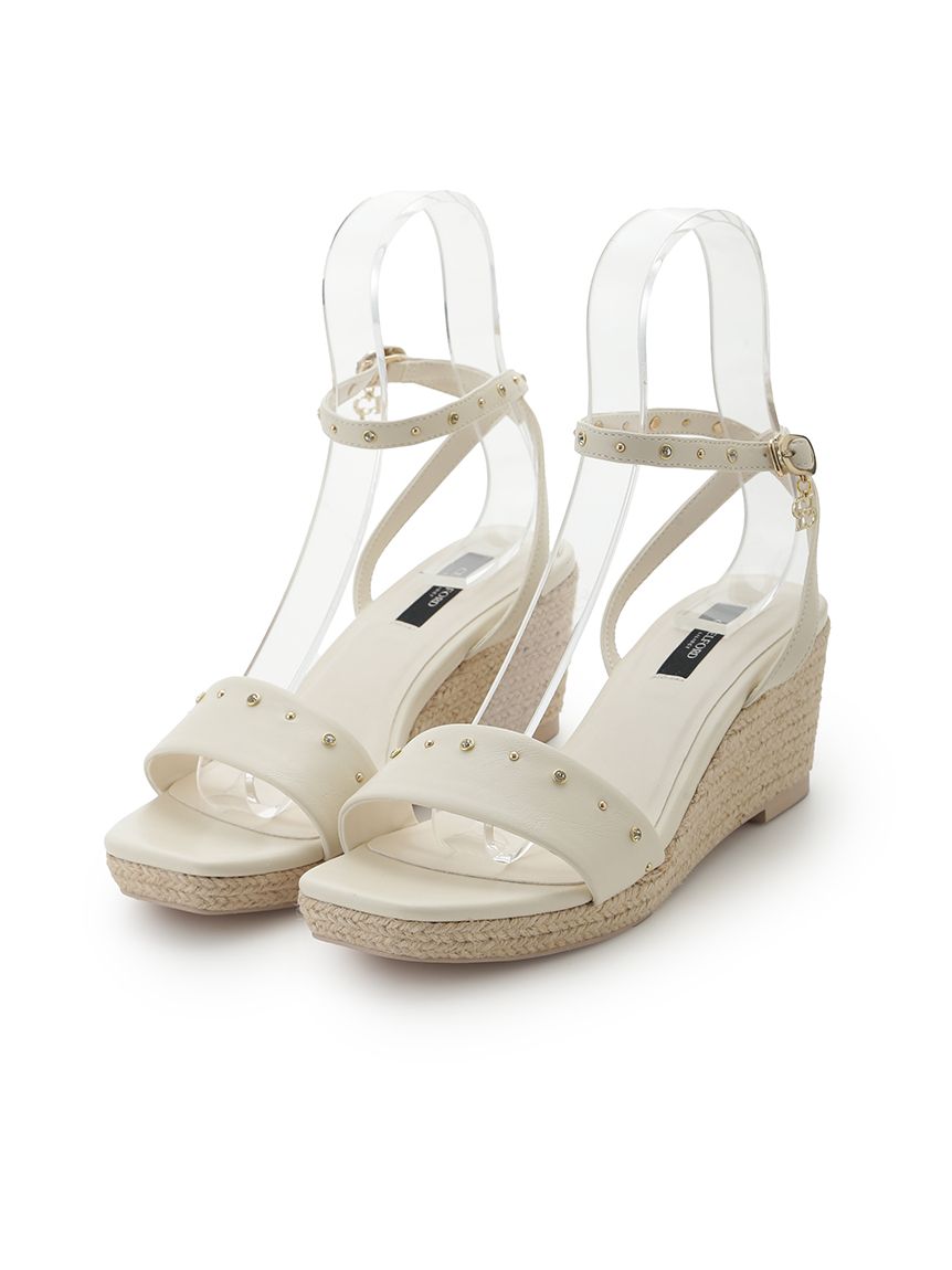ビジュースタッズウェッジソールサンダル(サンダル・ミュール)｜SHOES