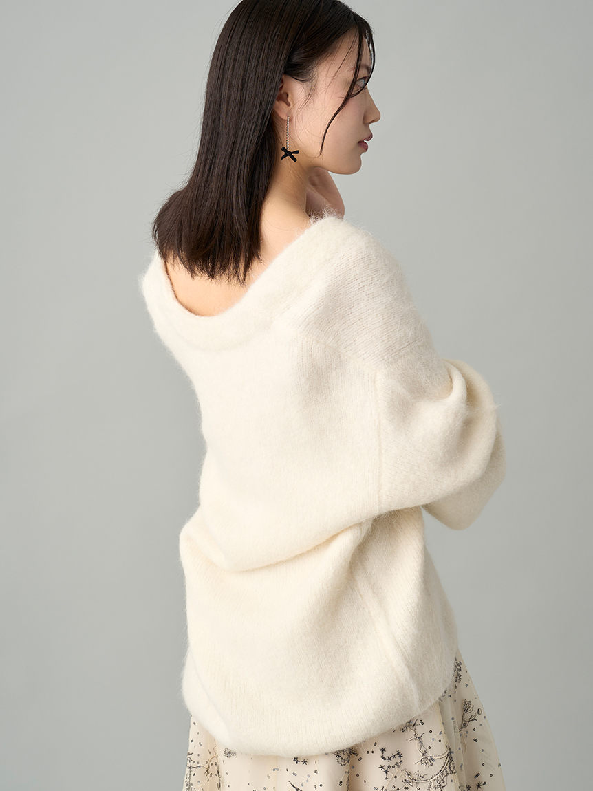 ヘアリーミディ丈カーディガン(カーディガン)｜TOPS（トップス 