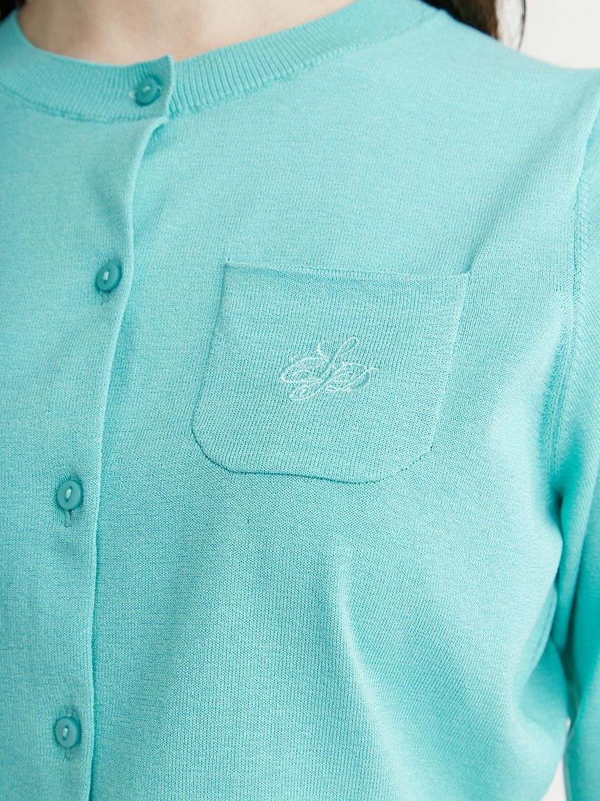 カリグラフィーポケット刺繍カーディガン(カーディガン)|TOPS カリグラフィーポケット刺繍カーディガン(カーディガン)|TOPS