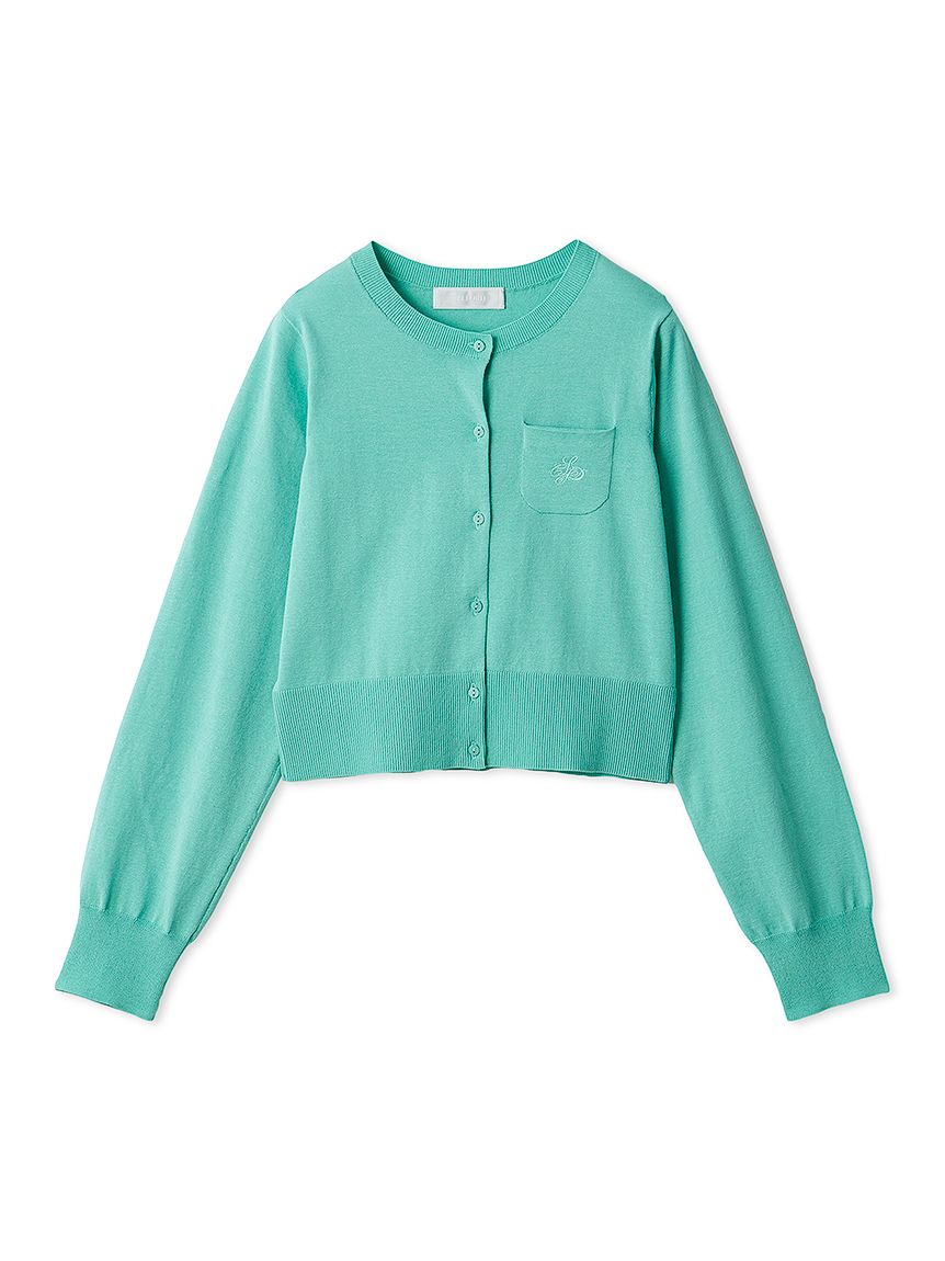 カリグラフィーポケット刺繍カーディガン(カーディガン)｜TOPS