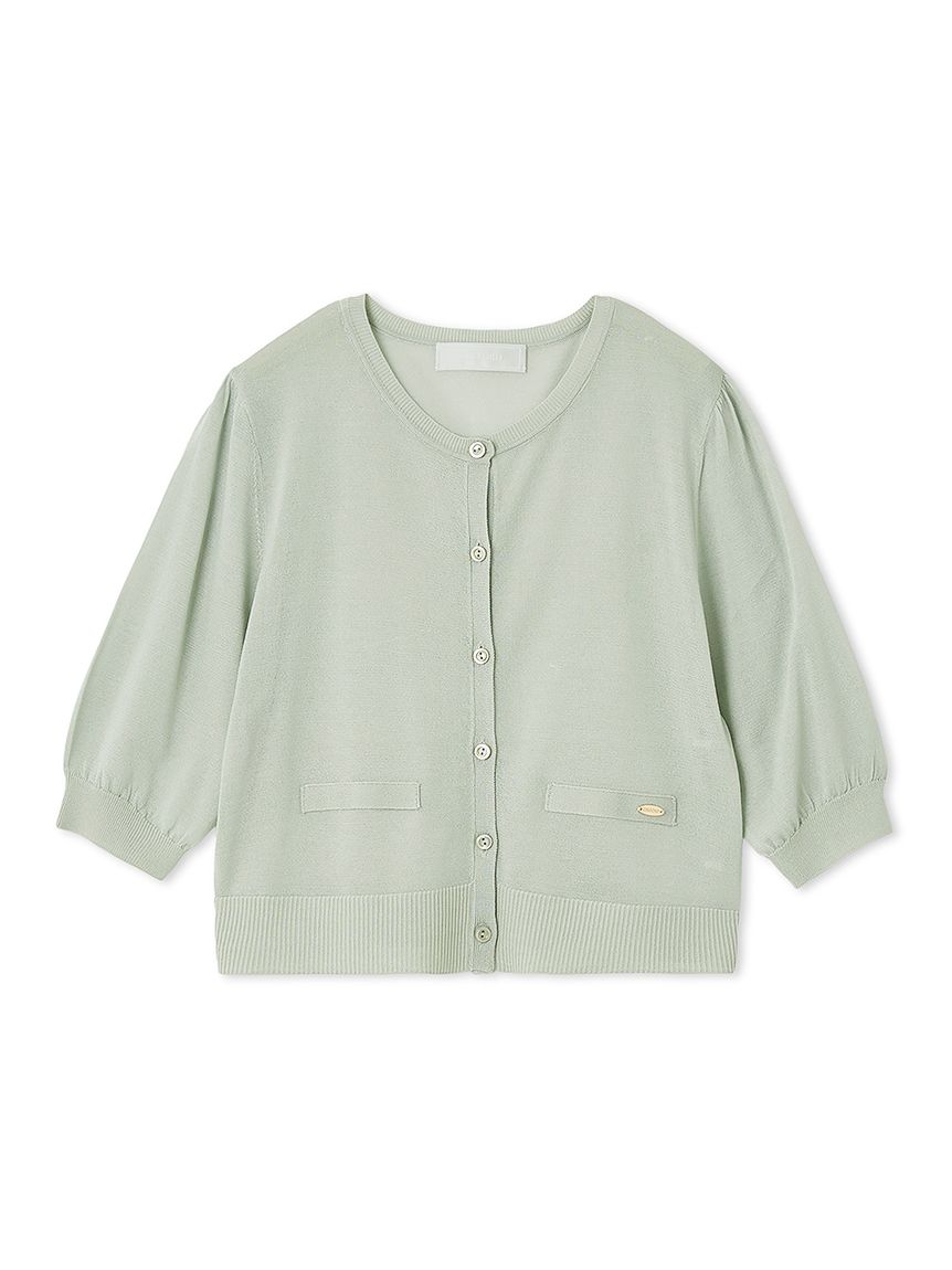 ハーフスリーブシアーカーディガン(カーディガン)｜TOPS