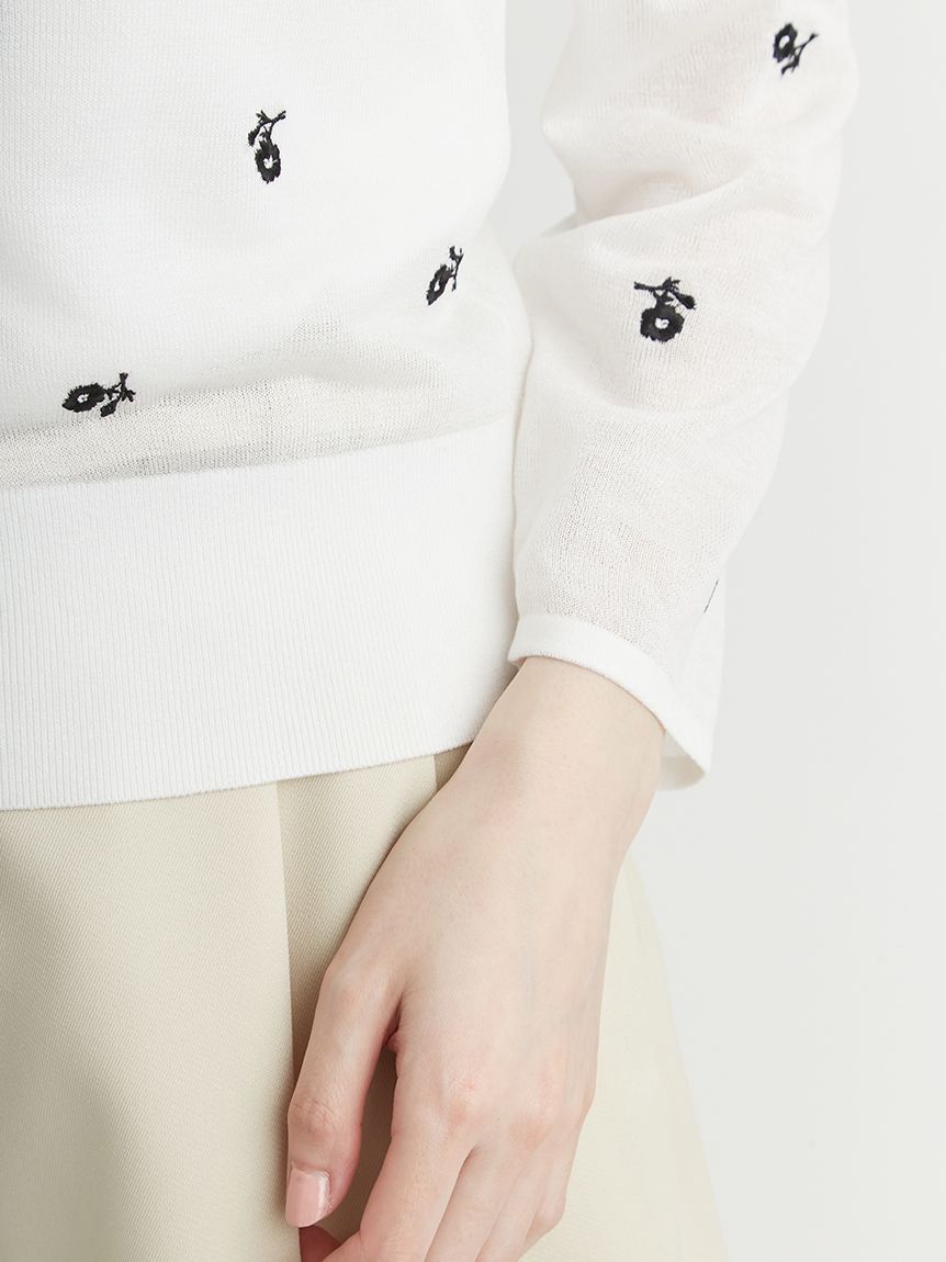 限定カラーあり】多機能フラワーエンブロイダリーカーディガン