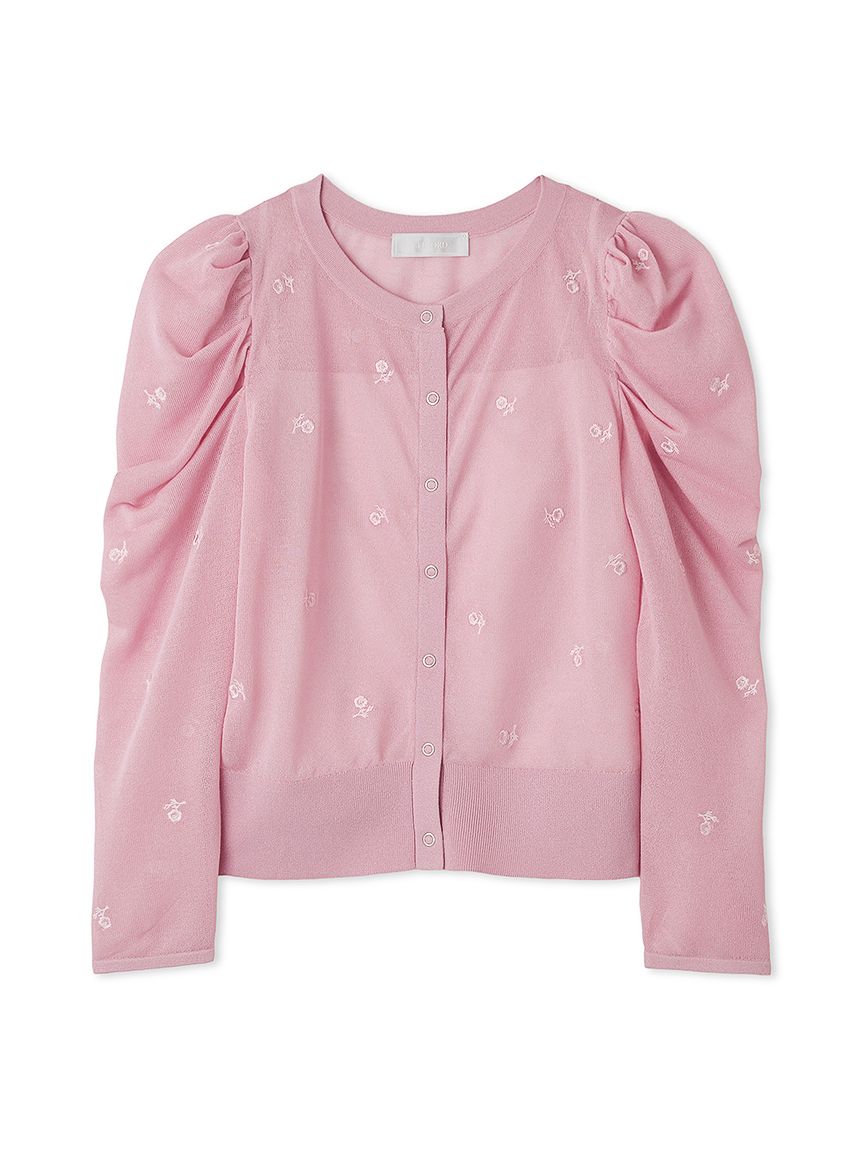 限定カラーあり】フラワーエンブロイダリーカーディガン