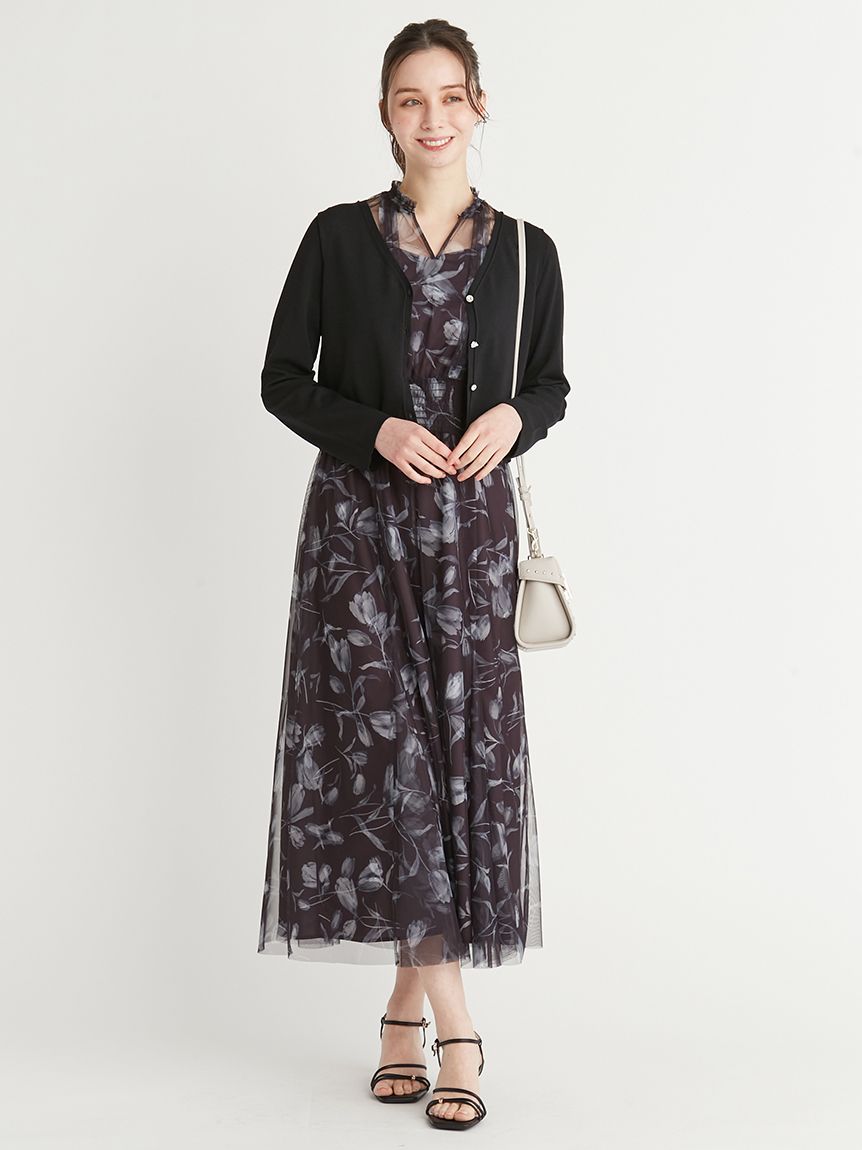ビジュー釦Vネックカーディガン(カーディガン)｜TOPS（トップス