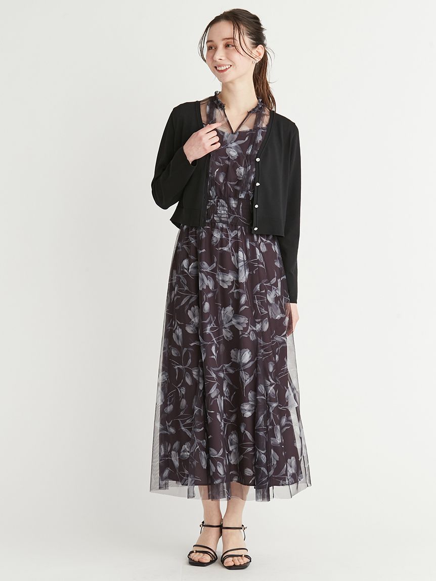 ビジュー釦Vネックカーディガン(カーディガン)｜TOPS（トップス