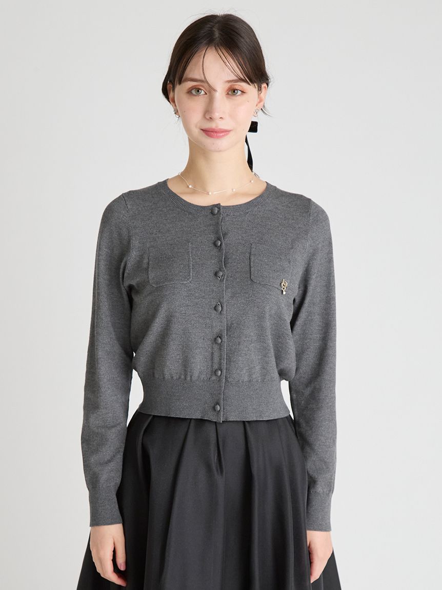 セルフォード　ペプラム　カットワーク　カーディガン　ジャケット　36 セルフォード ペプラム カットワーク カーディガン ジャケット 36