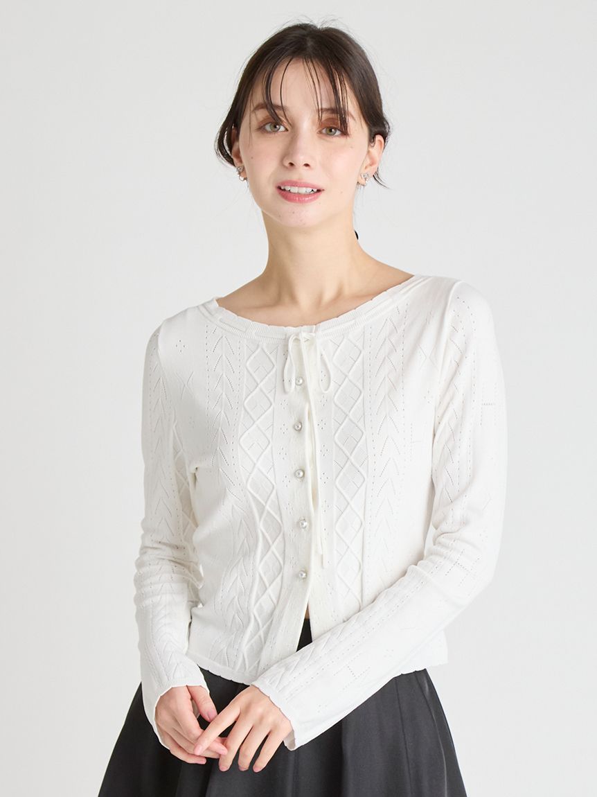 HANAE MORI×CELFORDコラボ】ポインテルニットカーディガン