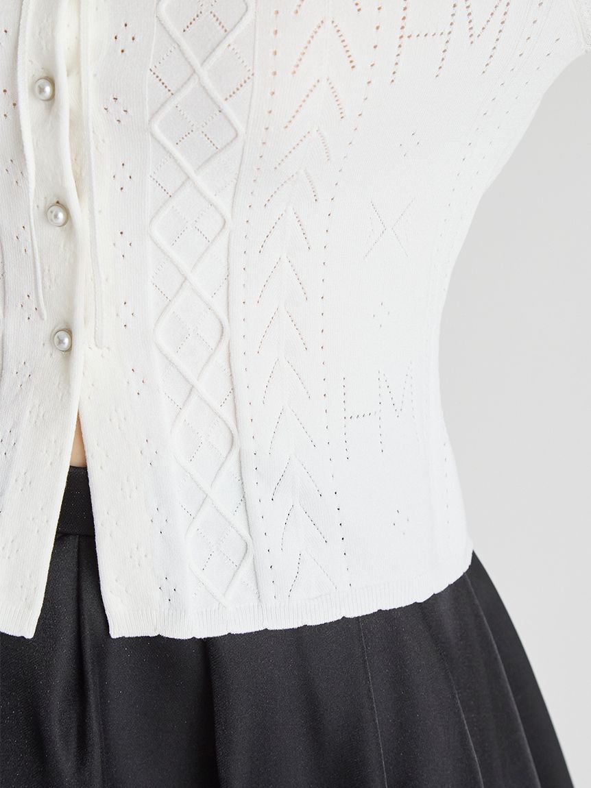 新品タグ付き 25SS セルフォード×ハナエモリ コラボ ニットカーディガン HANAE MORI×CELFORDコラボ】ポインテルニットカーディガン